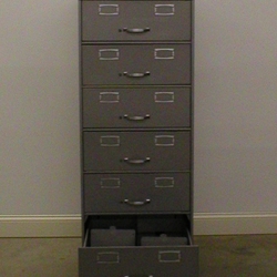 8175 Card File Cabinet, 6 Drawer